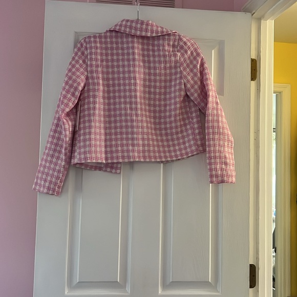 NWT Pink Houndstooth Blazer - Picture 2 of 4